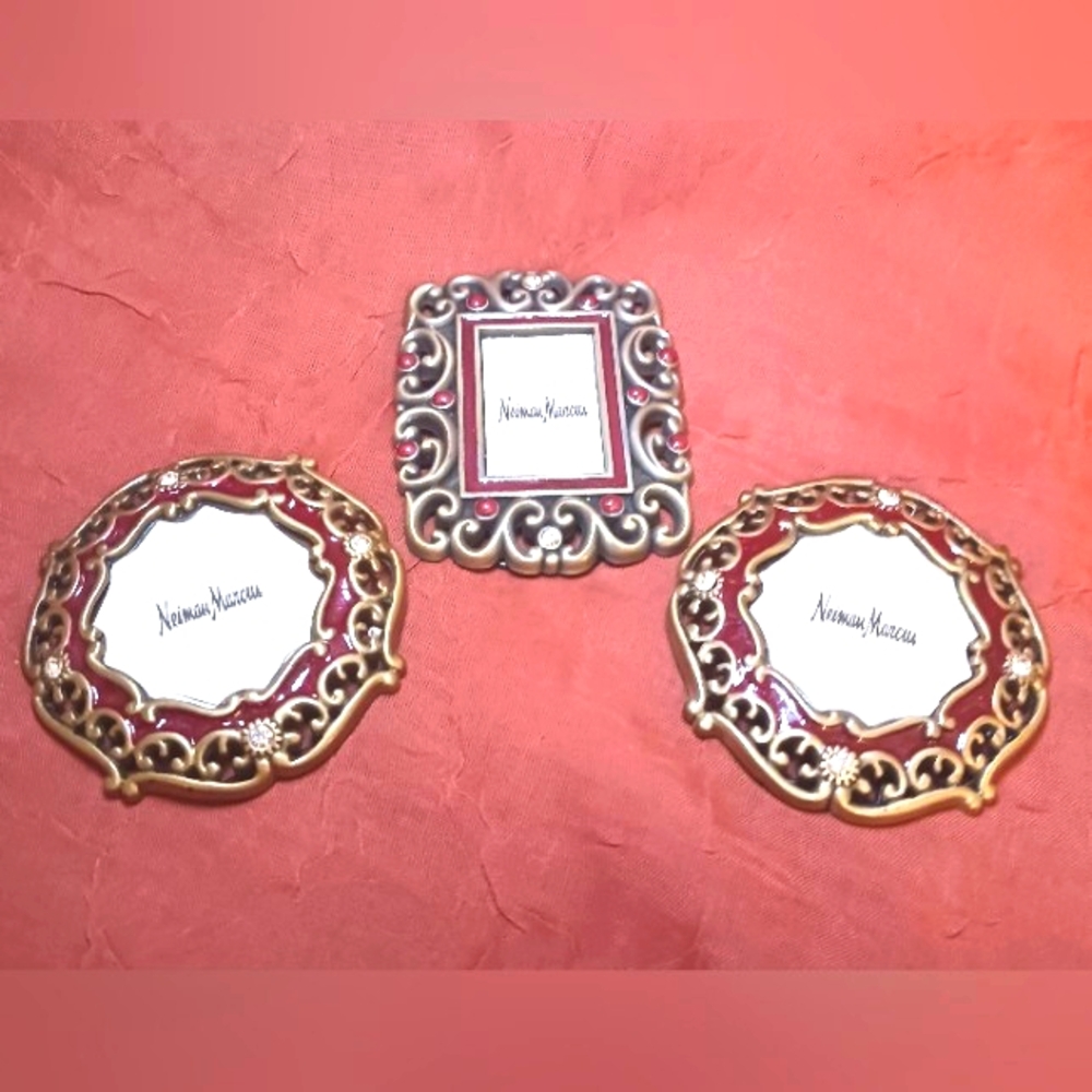 Jay Strongwater Neiman Marcus Beautiful Set of 3 Miniature Picture Frame…